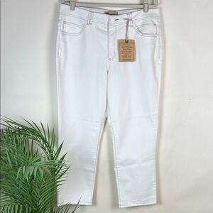 NWT Democracy White Ankle Jeans High Rise Slim Straight Crop 16